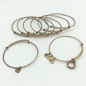 Alex and Ani Brass Bracelet Collection (8 Bangles)